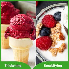 Limino Methylcellulose Pulver 100g, 100% Reines Methylcellulose fr die Herstellung von Kuchen, Joghurt, Lebensmittelqualit?t Methylcellulose fr Gefrorene, S?igkeiten, Gummipaste, Eiscreme Stabilisator