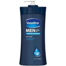 Vaseline Mens 24-Hour Moisture Lotion Cooling 20.3oz (2 Pack)