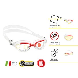 Cressi Flash - Premium Adult’s Swimming Goggles - Anti-Fog and 100% UV Protection