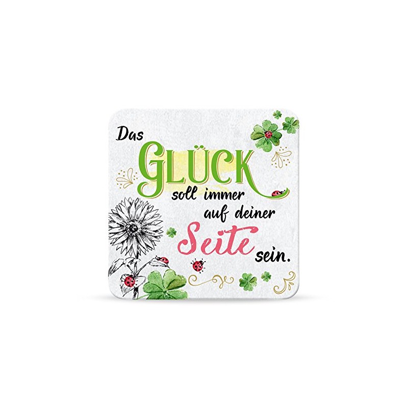 Sheepworld, My Beautytree 44604 Coaster No. B6, "Das Glück soll