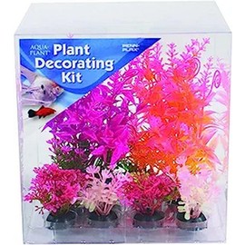 Penn-Plax Aqua-Plant 6-Piece Artificial Plant Decorating Kit for Aquariums – Great for Freshwater and Saltwater Fish Tanks – Bright & Vivid Colors