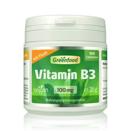 Vitamin B3 (Niacin) 100mg (Hochdosiert 180 Tablets, Vegan – That Lucky Fruit Punch, Stimulate Circulation. No Artificial Additives. GM Free.