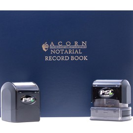 Virginia PSI Pre-Inked Notary Supply Kit, Customize Stamps with Richer Ink & Vibrant 5 Color Options, Kit Comes with Notary Seal Stamps, Acknowledgment Stamp, Record Book/Journal