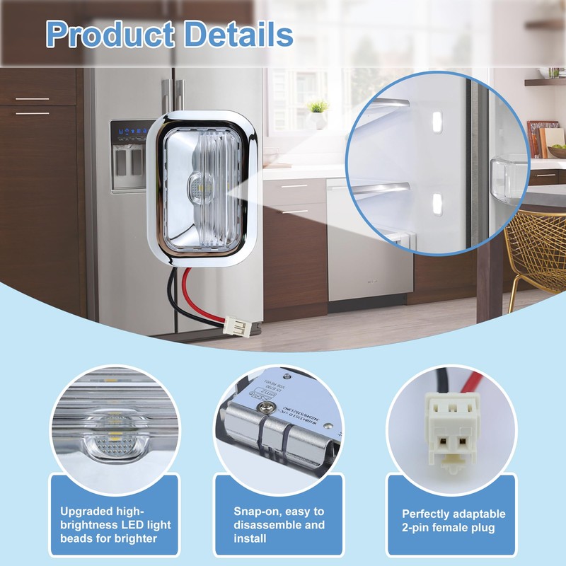 W11462342 Refrigerator LED Light Module Compatible with Whirl-pool Kitchenaid Jennair