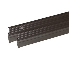 Frost King B59/36H Premium Aluminum and Vinyl Door Sweep 1-5/8-inch by 36-inches, Brown - 2-Pack