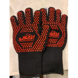 Samuelworld 932F Silicone Heat Resistant Cooking Oven BBQ Grilling Glove 1 pairs