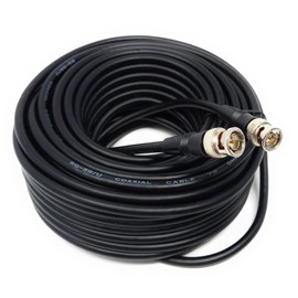 DRUT 20m BNC to BNC Cable Lead, Coaxial RG59/RG59U 75ohm for CCTV Video Camera, Male to Male Plugs 65ft