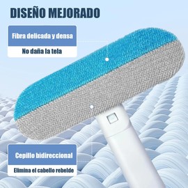 Genérico Pet Hair Removal Brush 2 sets, 4 In 1 Multifunctional Hair Removal Tool, con Mango de 43 cm, Cepillo Lavable para Muebles, sofás, alfombras, Ropa y lavandería.