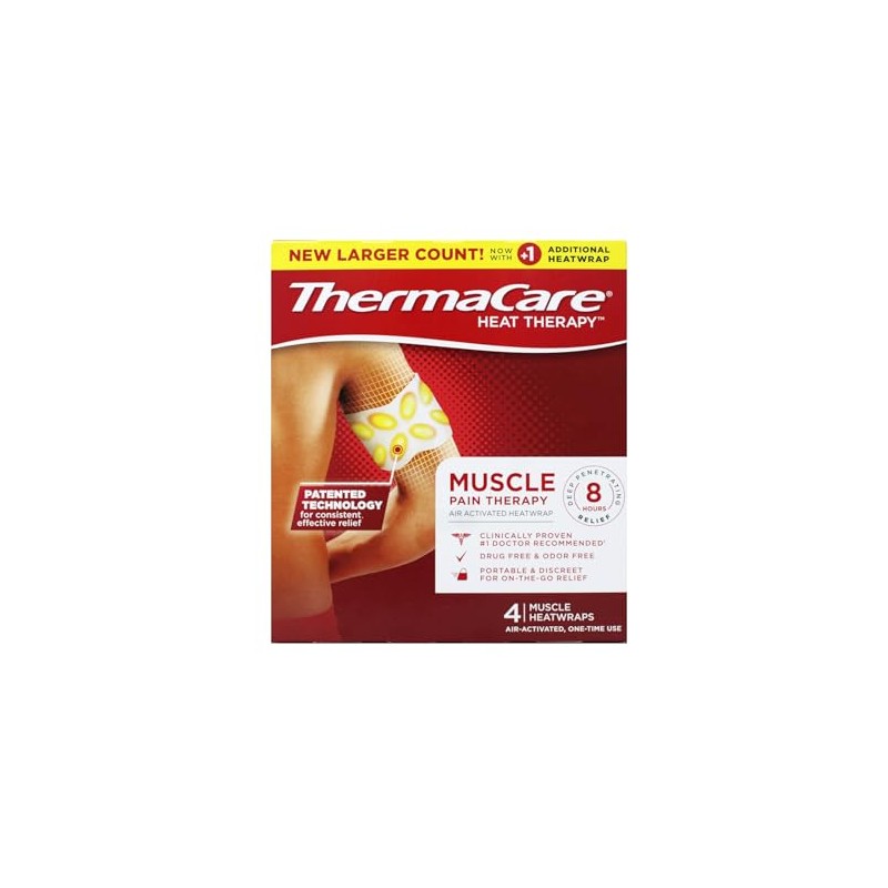 Thermacare Heatwraps Muscle Pain Therapy, Relieve Pain Associated with Muscle