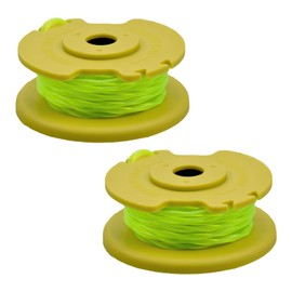 QKEINV 2Pcs Trimmer Line Spool Replacement, Strimmer Spool Compatible for Ryobi, AC80RL3, RY4020, RY40220, ZRP2080 Grass Strimmer, 18V 24V 40V Auto Feed Trimmer Line Spools Parts Lawn Mower Spools