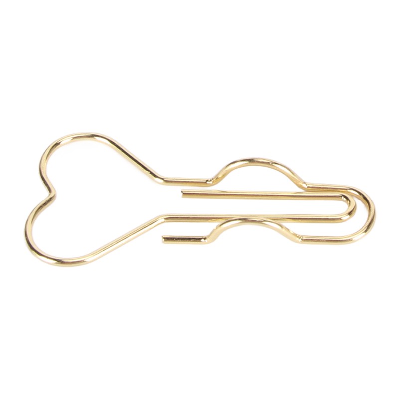 50pcs Heart Pen Clips Plated Metal Pen Holder Clips Small