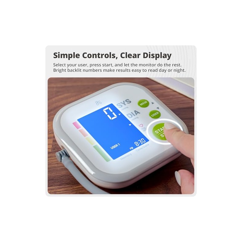 Greater Goods Upper Arm Blood Pressure Monitor for Home Use