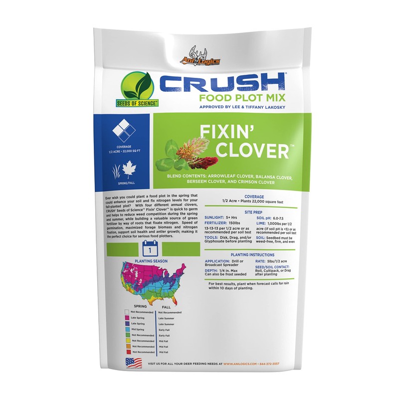 Crush Seeds of Science Food Plot Seed - Fixin’ Clover