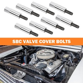 Valve Cover Bolts Kit Compatible with Chevy 350 283 305 327 383 SBC Valve Covers Bolt Studs Small Block Chrome Steel Valve Covers with Black Oxide Finish