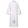 COSDREAMER Catholic Priest Alb Pleated Cross Pulpit Liturgical Cotta Vestment