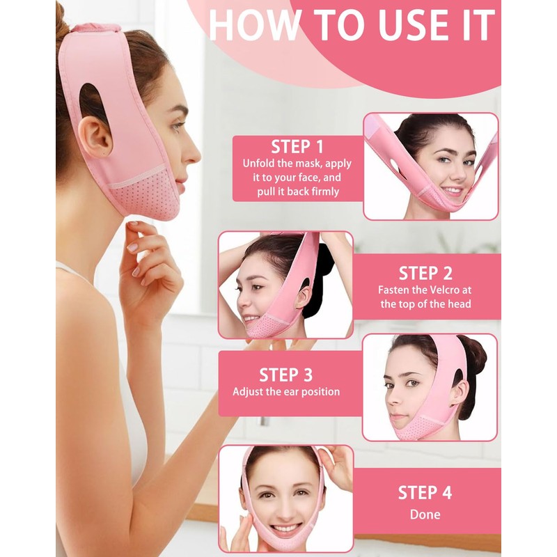 GRETY V Double Chin Face Mask - Reusable Face Wrap