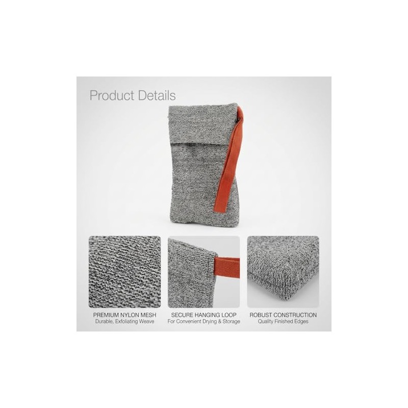 Bolsa de jabón Pas 6 para exfoliación, estropajo de jabón
