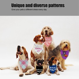 Funny Dog Bandanas, Dog Christmas Scarf, Pets Festive Décor for Medium Dogs Boys & Girls Accessories Pink Christmas