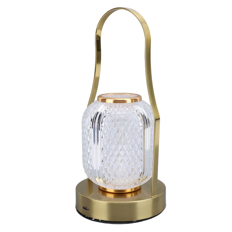 Cordless Rechargeable Lantern LED Table Lamp 3600mAh Battery Operated Stepless
