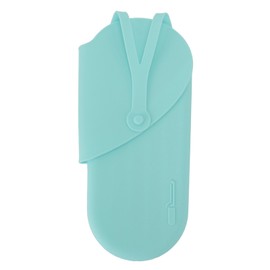 Silicone Heat Resistant Mat Pouch with Hanging Hole Portable Travel Curling Iron Pad Hair Straightener Cusion for Hair Styling Tools Blue