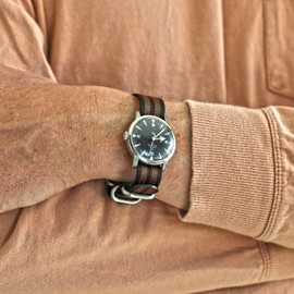 Da Luca Ballistic Nylon Military 1 Piece Watch Strap - Goldfinger (Matte Buckle) : 26mm