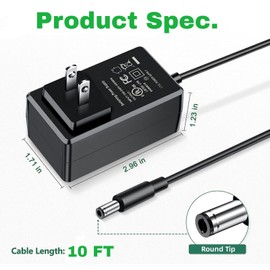 [Verified Fit ] 10ft Long 6V AC Power Adapter Cord Replacement for Breg Care Box 10701 10601 10901 Part # 10698 HON-Kwang D0660 Power Supply Charger Wall Cable