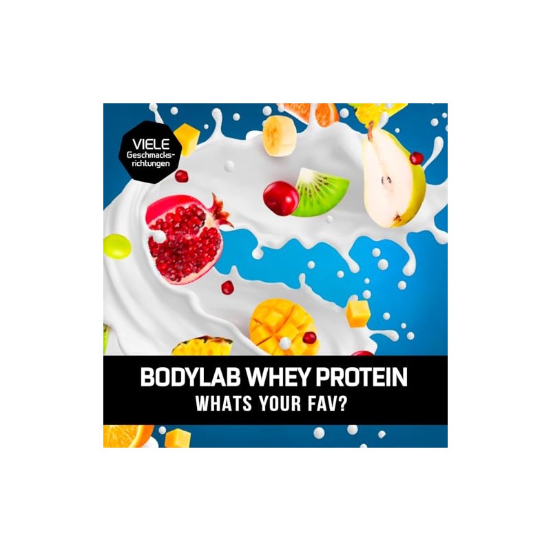 Bodylab24 Whey Protein Pulver, Bourbon Vanille, 1kg
