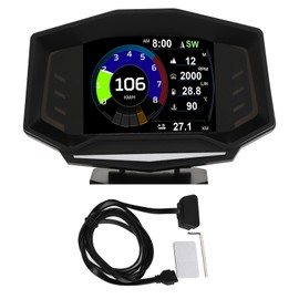 Car HUD Display OBD2 GPS Slope Meter Multifunction Overspeed Alarm Smart Gauge