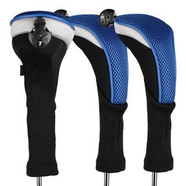 Andux Long Neck Golf Hybrid Club Head Covers with Dial No. Tag CTMT-02 3pcs Blue