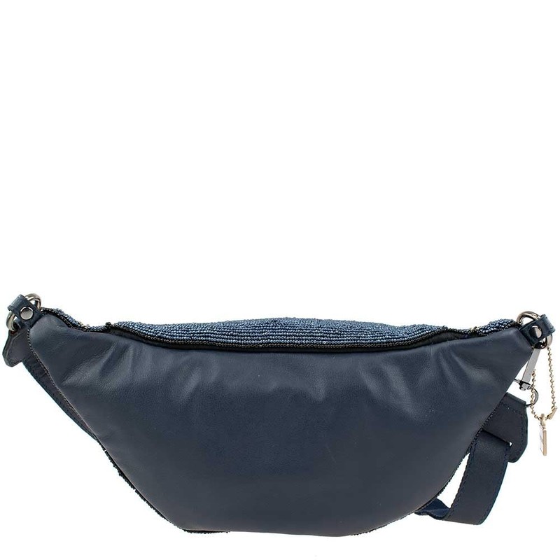 Mary Frances Star Studded Beaded Belt Sling Bag, Black