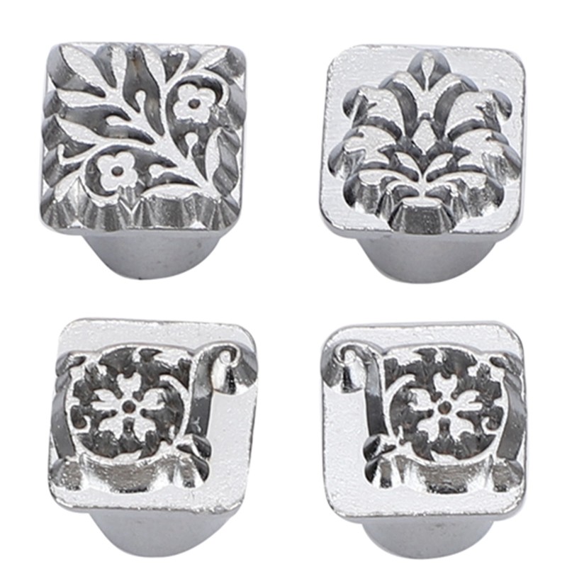 12Pcs Stamping Punch Tool Tang Dynasty Flower Design DIY Vegetable