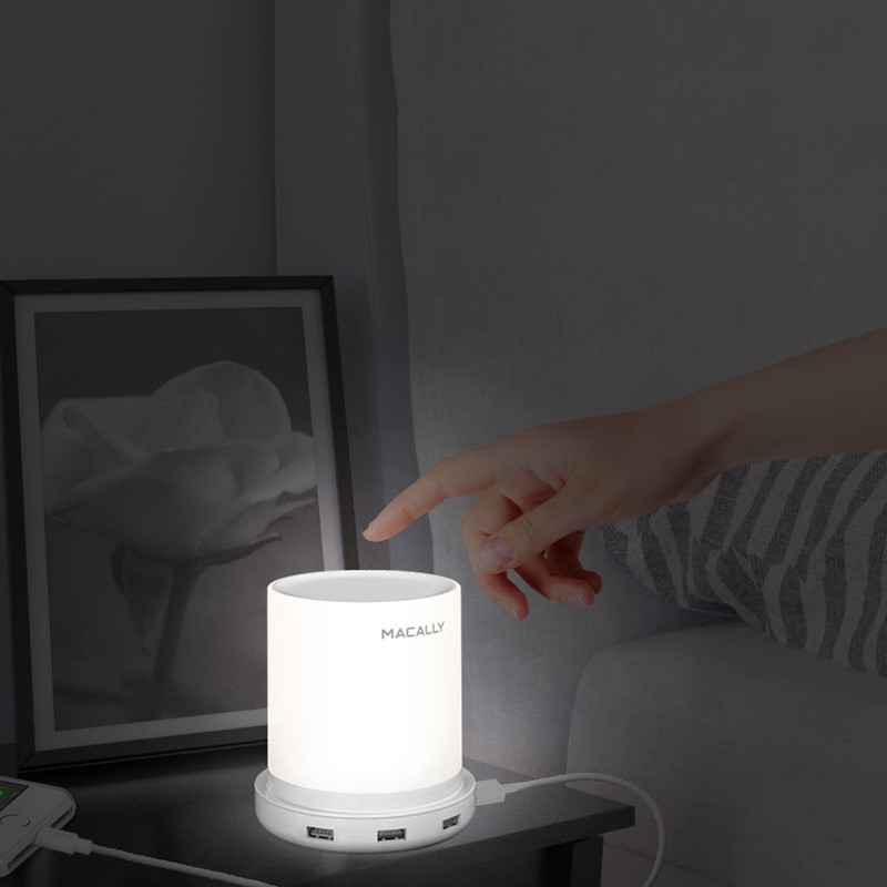 Macally LAMPCHARGE-UK Table Lamp USB Charger with Touch Sensor