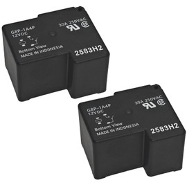 G8P-1A4P Fully-Sealed PCB Relay (Set of 2) 12VDC 30A - 4Pins 30A 250VAC Relay for PC Board or Panel-Mounted Applications, Solve F01 Code Problem of Dryer