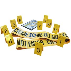 Kobe1 Crime Scene Do Not Enter Novelty Barrier Tapes (6m) and Small Photo Evidence Frames,Markers (1-10, Card),(7cmx4cm).