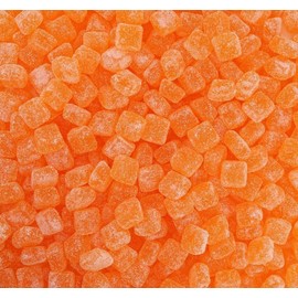 SweetGlob Sour Chewy Cubes Candy (1 Pound, Orange)