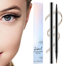 Eye Brow Pen - Double-Ended Liquid Eyebrow Pencil | Makeup Accessories, Long-Lasting Brow Contouring Pen For Daily Travel Work Business