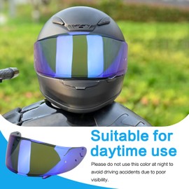 RIDLOG Motorcycle Helmet Visor for RF-1200 CWR-1 Visors Replacement X14 Face Shield Replacement for RF-1200 CWR-1 X14 Z7 X-Spirit Tinted RF 1200 Visors (Blue)