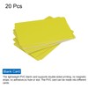 sourcing map 20pcs Blank PVC Cards Color, CR80 15Mil Plastic