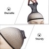 15 Pcs Black Mesh Wig Cap Open top Nylon Net