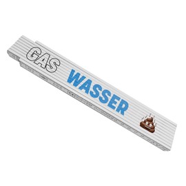 Gas Water Funny Wooden Meter Stick for Gas and Water Installers Funny Ruler for Plumbers Who Take Their Profession with Humour and No Problem with Waste Water