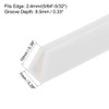 uxcell Edge Trim U Seal Extrusion, Silicone White U Channel