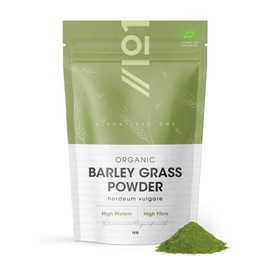 Organic Barley Grass Powder 1kg – Rich in Amino Acids – Resealable and Recyclable Pouch by Alpha01