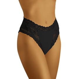 Wolbar Women's High Waist Maxi Briefs WB55, Black-black-white (pack of 3)