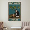 Funny Black Cat Decor Metal Tin Sign - I Do