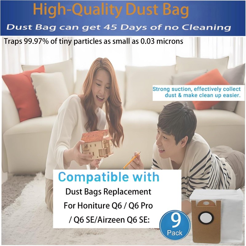 Dust Bags Replacement For Honiture Q6 / Q6 Pro /