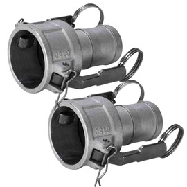 ZHCONO 2Pcs Type C Camlock Fittings 1 1/2'' Female Couplings Al Hose Tail Cam and Groove Fitting (Camlock C150)