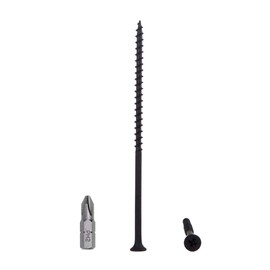 (Pack of 90) Black Phosphate Carbon Steel 4.8 x 120mm Wood Screws Phillips Pin Head Chipboard Fasteners (90, 4.8 x 120mm)