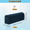sourcing map 4Pcs Stretch Armrest Covers, Polyester Soft Couch Armchair