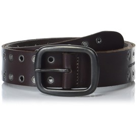 Lucky Brand Men Casual Leather Belt, Grommet and Stud-Brown, 34"