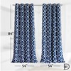 Dainty Home Trellis Blackout Curtains for Bedroom Single Panel Navy